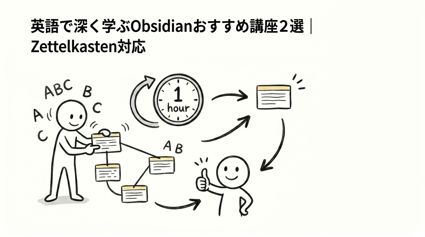 英語で深く学ぶObsidianおすすめ講座2選｜Zettelkasten対応