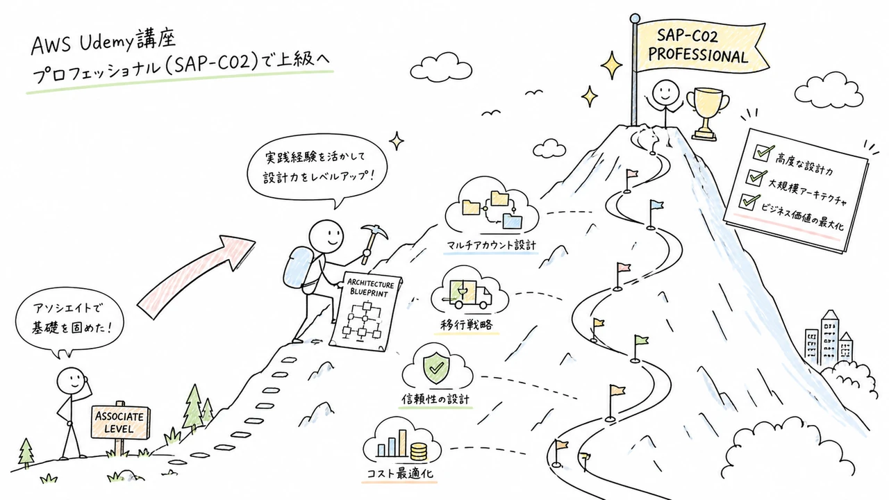 AWS Udemy講座｜プロフェッショナル(SAP-C02)で上級へ