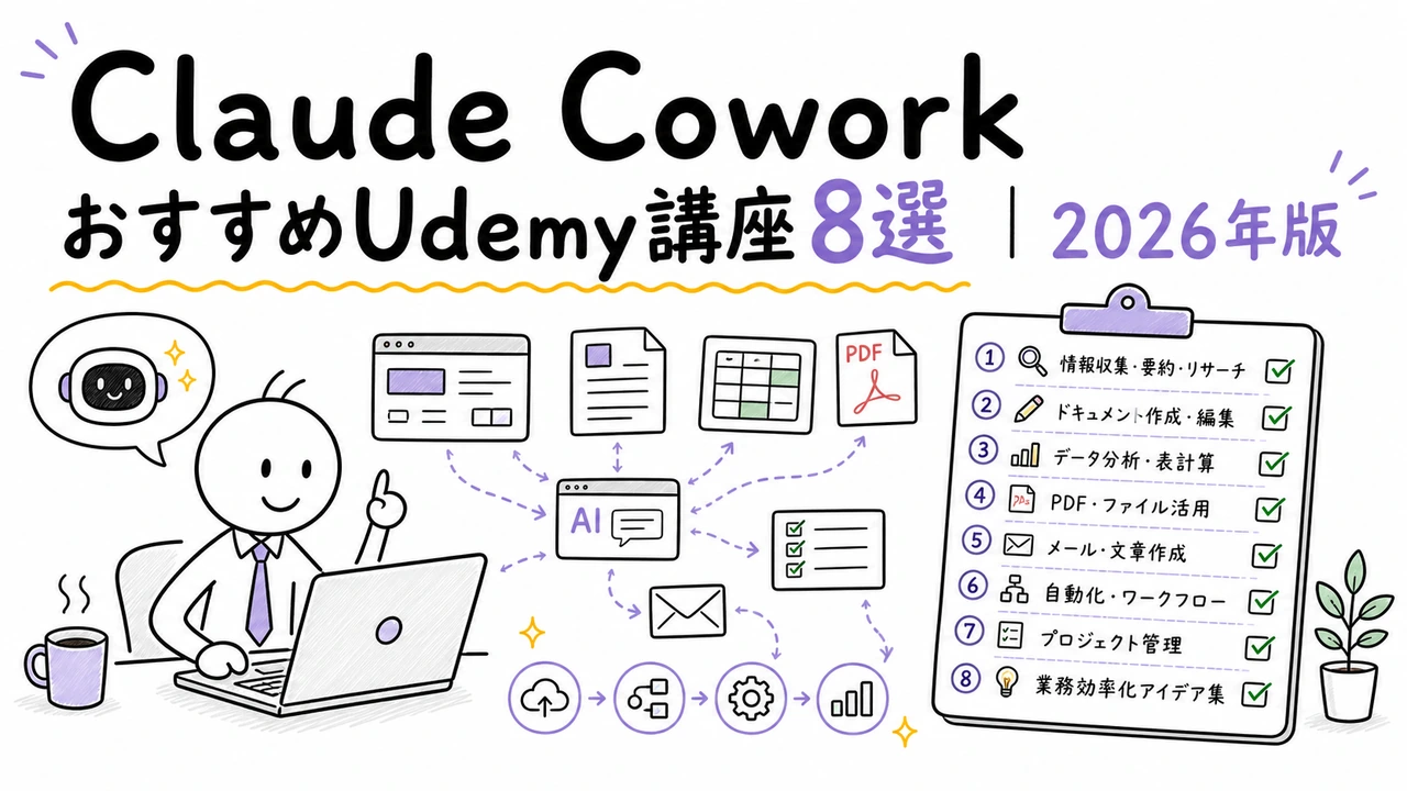 Claude CoworkおすすめUdemy講座
