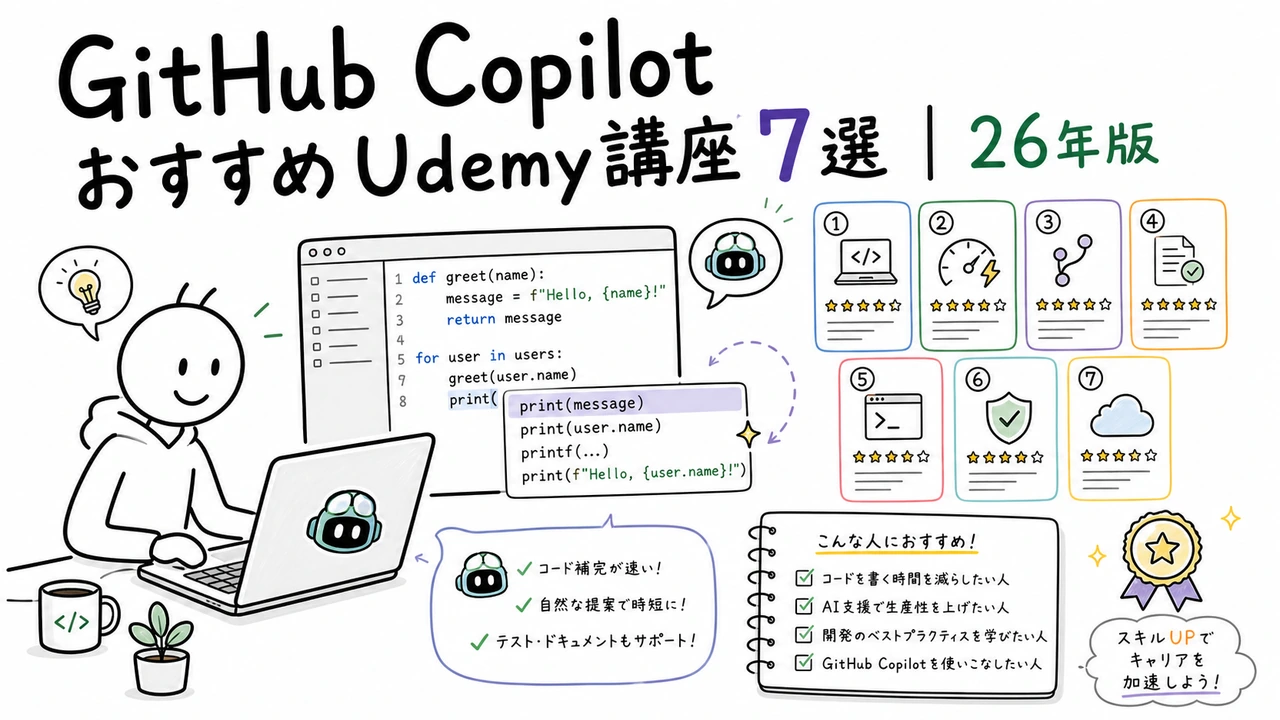 GitHub CopilotおすすめUdemy講座