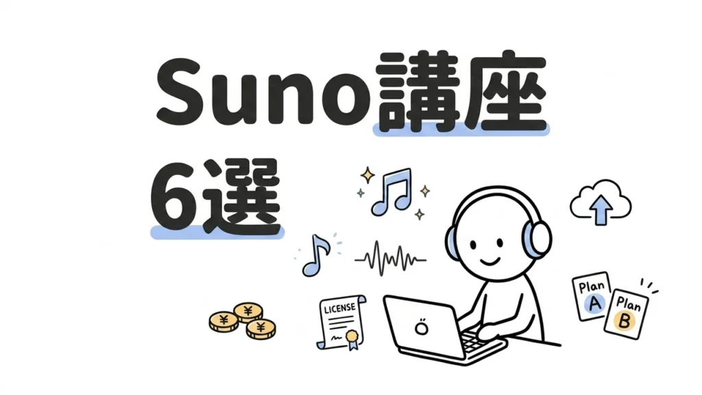 SunoおすすめUdemy講座6選｜AI作曲・音楽生成