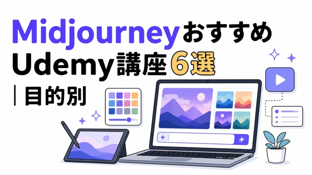 MidjourneyおすすめUdemy講座6選｜目的別