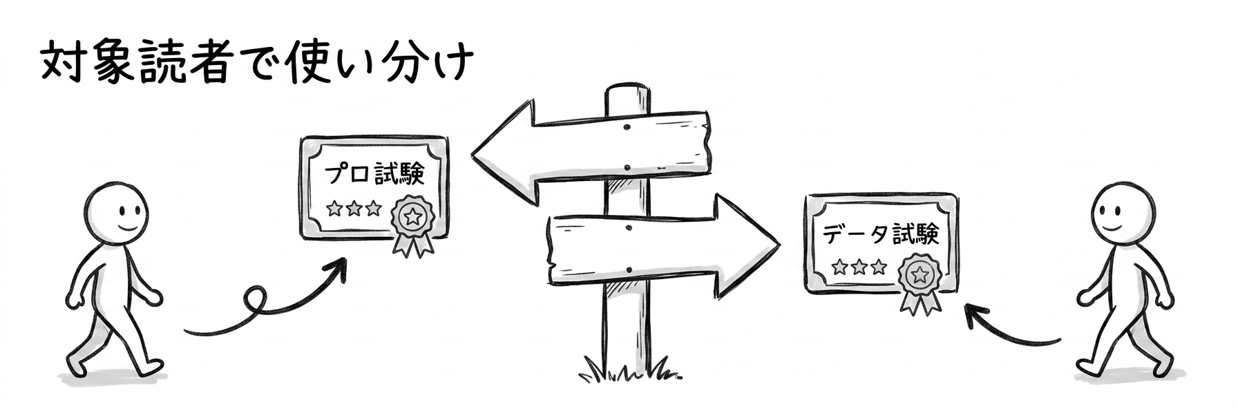 プロフェッショナルデジタルスキル試験とデータマネジメント試験の違い|対象読者で使い分ける